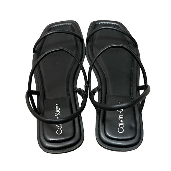 Calvin Klein Black Strappy Sandals - Picture 5 of 8